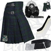 Battle Of Kilts Men’s Tartan Kilt Outfit – 7-Piece Scottish Set with Premium Accessories